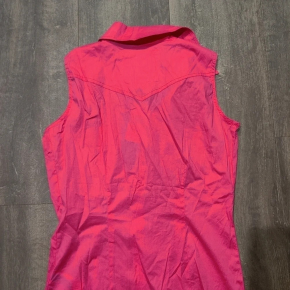 *NWT* Buffalo David Bitton Pink Trixia Collared Tank - Picture 5 of 5
